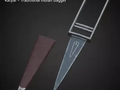 Katyar - Traditional Indian Dagger Low-poly 3D model