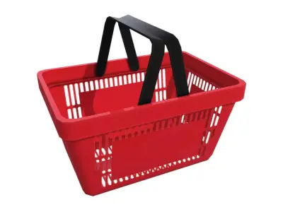 Shopping Basket Low-poly 3D model