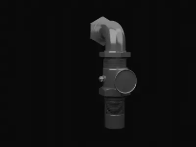 Plastic Pipes with Fittings  Free 3D model