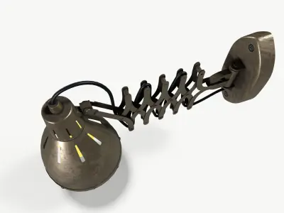 wall folding light Low-poly 3D model