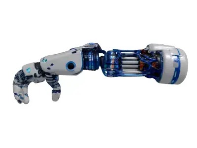 Cybernetic Arm with Blue Core 3D model