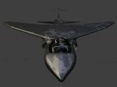 cyan 1 fighter jet 3D print model