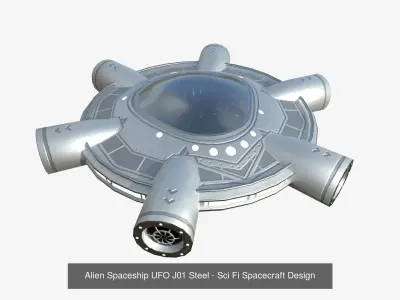 10 Alien Spaceship UFO J Collection - Sci Fi Spacecraft Design 3D Model Pack