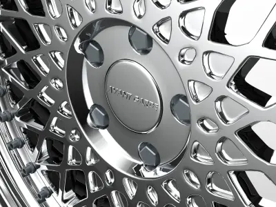 Avant Garde M220 wheel with tire 3D model