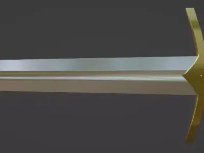 Dagger sword Low-poly 3D model 2