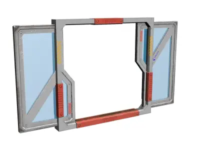sci fi door Free low-poly 3D model get