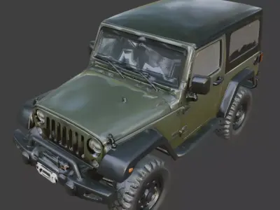 Military Tactical Off-Road 3D Model V02 Low-poly 3D model