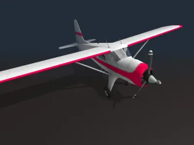 Lowpoly Aircraft 3D Modle  Low-poly 3D model