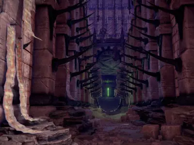 Deadly Ruins -  Modular low poly Unity and Unreal Pack Low-poly 3D model