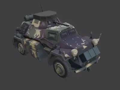 German Sd Kfz 222 Free 3D model
