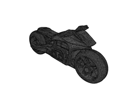 Futuristic Hoverbike Engine 3D Model 3D model