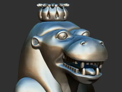 Taweret  ancient Egyptian hippo goddess 3d printable model 3D print model