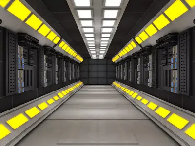 Sci Fi Corridor 3D model 168