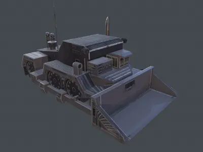 Dozer Truck Low-poly 3D model