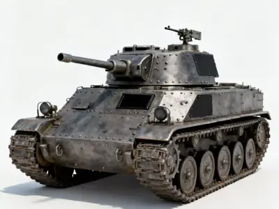 Light Armored Reconnaissance Tank 3D Model 3d model Low-poly 3D model