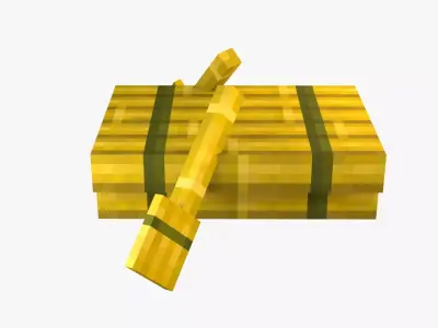 Minecraft Raft Low-poly 3D model