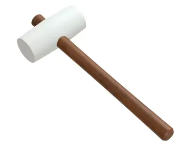  White Rubber Mallet   3D model