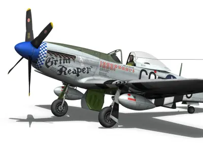 North American P-51D Mustang - Grim Reaper 3D model