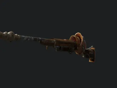 Steampunk Winchester Low-poly 3D model