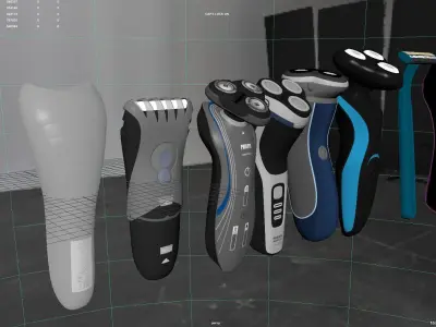 razor razor old fashioned razor electric razor 3D model