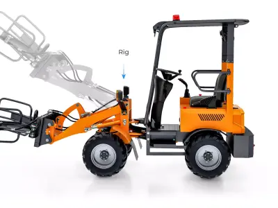 Bale Loading Machine  Industrial Recycling Asset 01 Low-poly 3D model
