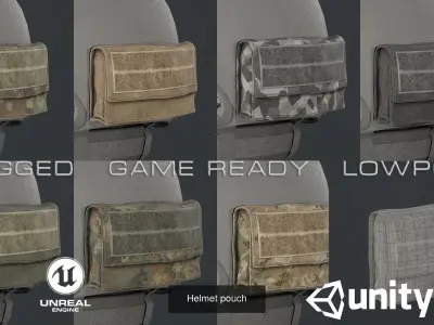 Helmet tactical gear 2 3D Model Pack