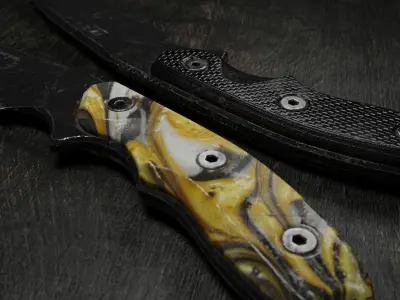 UACK Flashpoint knife Low-poly 3D model