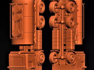 tanker truck static model 3D print model