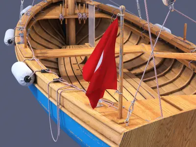 sailboat sailing boat 3D model