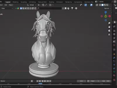 Ancient Roman Knight Chess Piece  3D print model