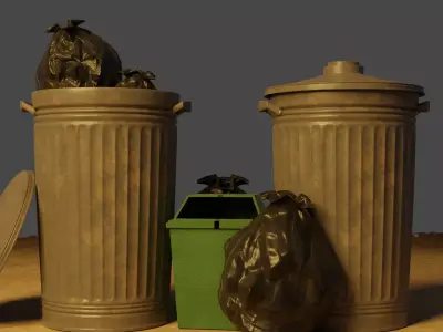 rubbish bin 3D model purchase