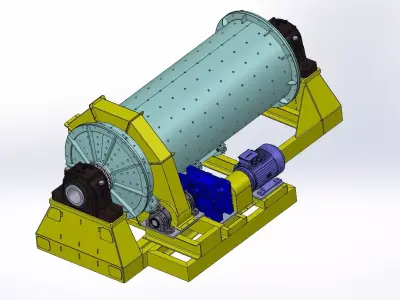 960X3000 mm BALL MILL 3D model