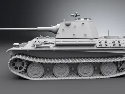 Panzer E50 scale model  3D print model