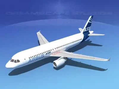 A320 LP Airbus 2 Low-poly 3D model