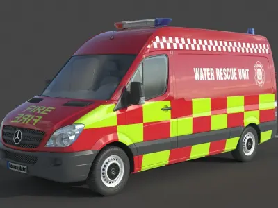 Mercedes Benz Sprinter Fire Rescue 3D model