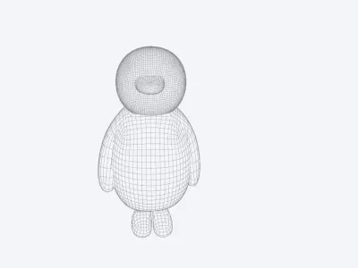Cute Penguin 3d model Low-poly 3D model