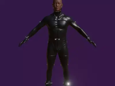 Joji Shimaki Gantz Male Suit Unrigged 3D model