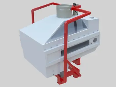 3D Stone Seperator Destroyer - Wheat Grain Flour Milling Machine Low-poly 3D model