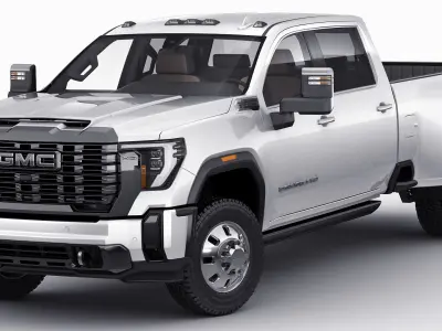 Pick-up Sierra 3500HD Dually Denali Ultimate 2024 3D model