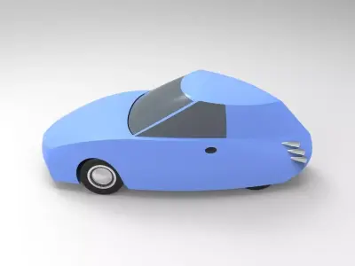 Toon Car Free 3D model