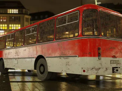 Bus LiAZ-677 Low-poly 3D model