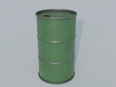 Game Ready Industrial Barrel Pack PBR Low-poly 3D model