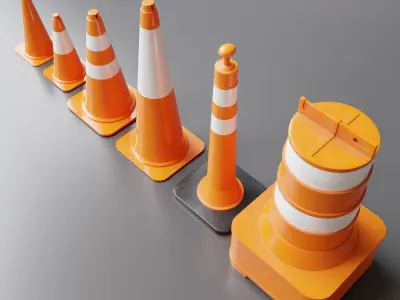Cones Pack 005 3D model