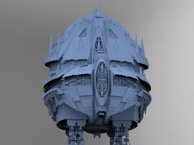Sci-Fi Shuttle launcher Tower 2 3D model