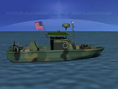 PBR Patrol Boat Riverine 3D model Rigged