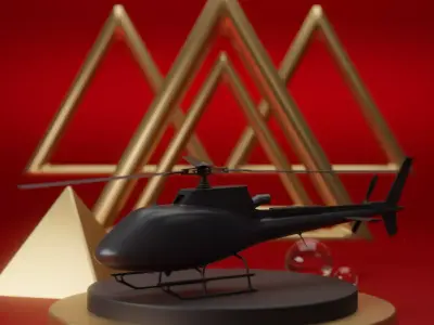 Airbus H125 Helicopter 3D print model