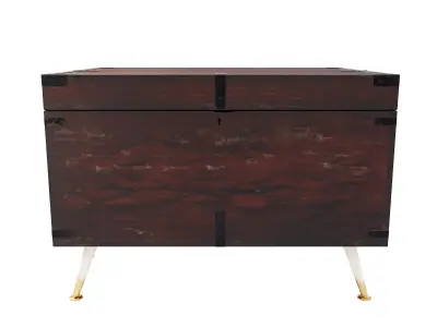 Antique steamer trunk 3d model Low-poly 3D model