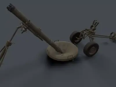 2S12 Sani 120mm Mortar Low-poly 3D model