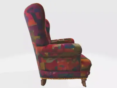 Vibrant Kilim Throne 3D model