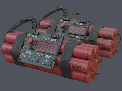 Time Bomb Low-poly 3D model purchase